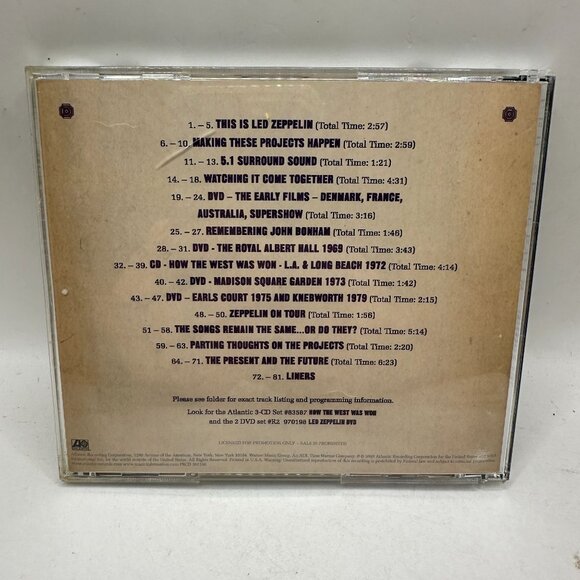 Led Zeppelin Interview Disc 2003 Promotional CD Rare Collectors Item - Picture 2 of 3